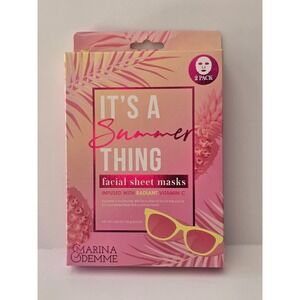 Marina Demme Its A Summer Thing Facial Sheet Masks 2 Pack Radiant Vitamin C New